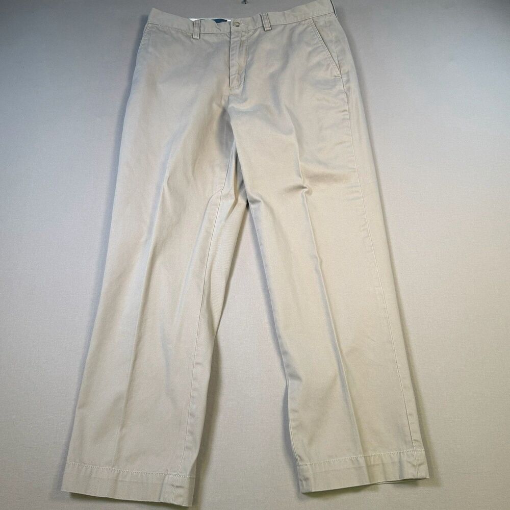 Polo Ralph Lauren Preston Fit Pants Mens 33x30 Khaki 100% Cotton Chino